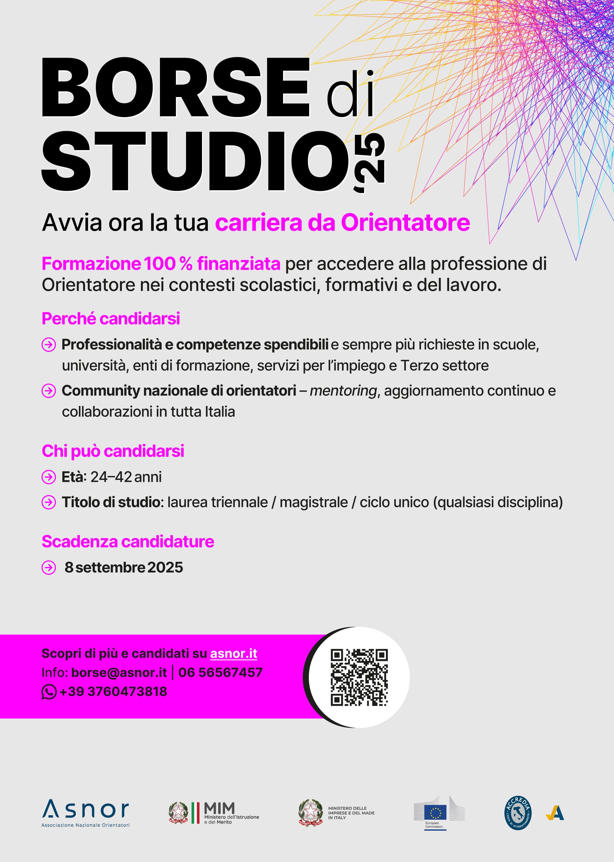 Bando “1000 Borse di Studio ASNOR” – Formazione gratuita per diventare Orientatore