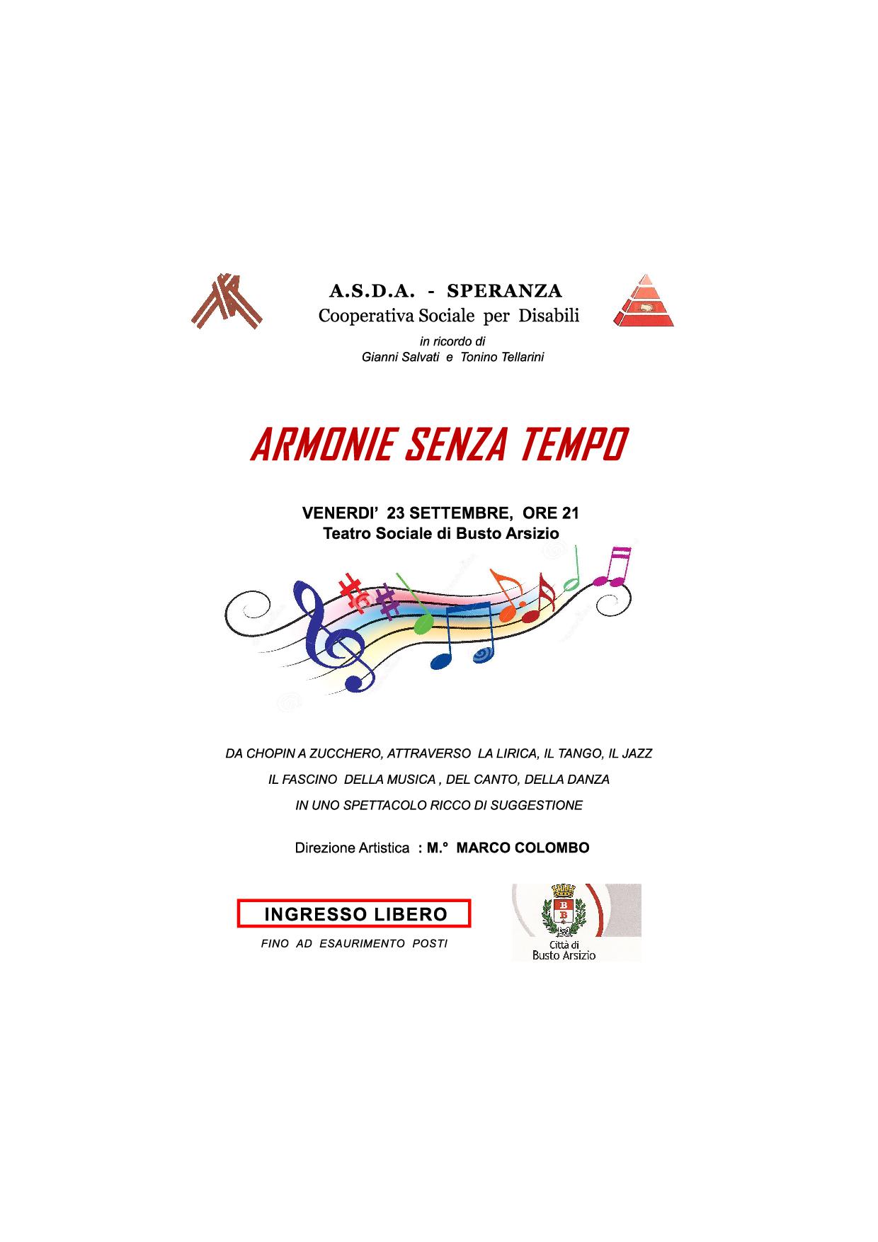 ARMONIE SENZA TEMPO locandina