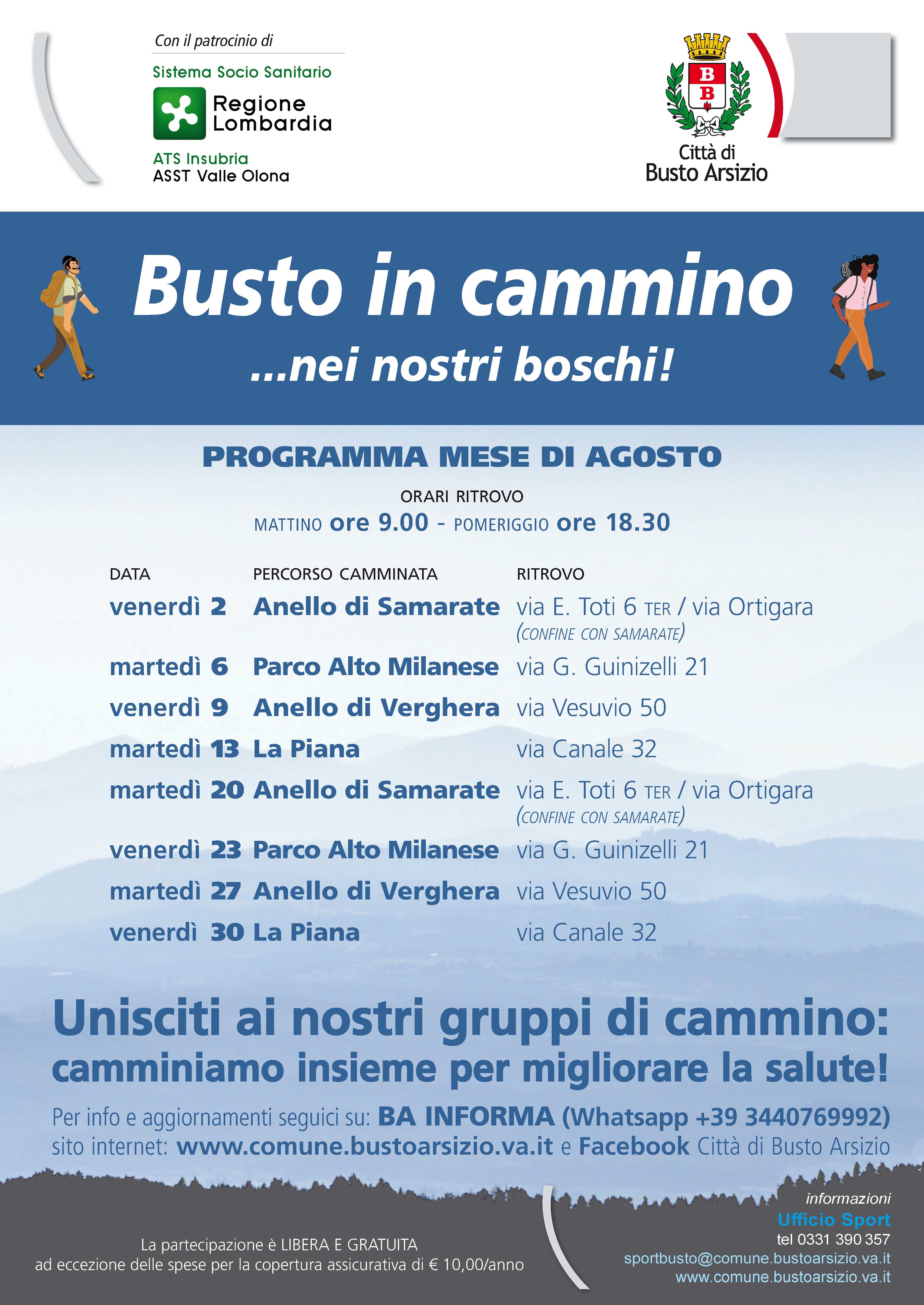 Busto in cammino agosto 2024