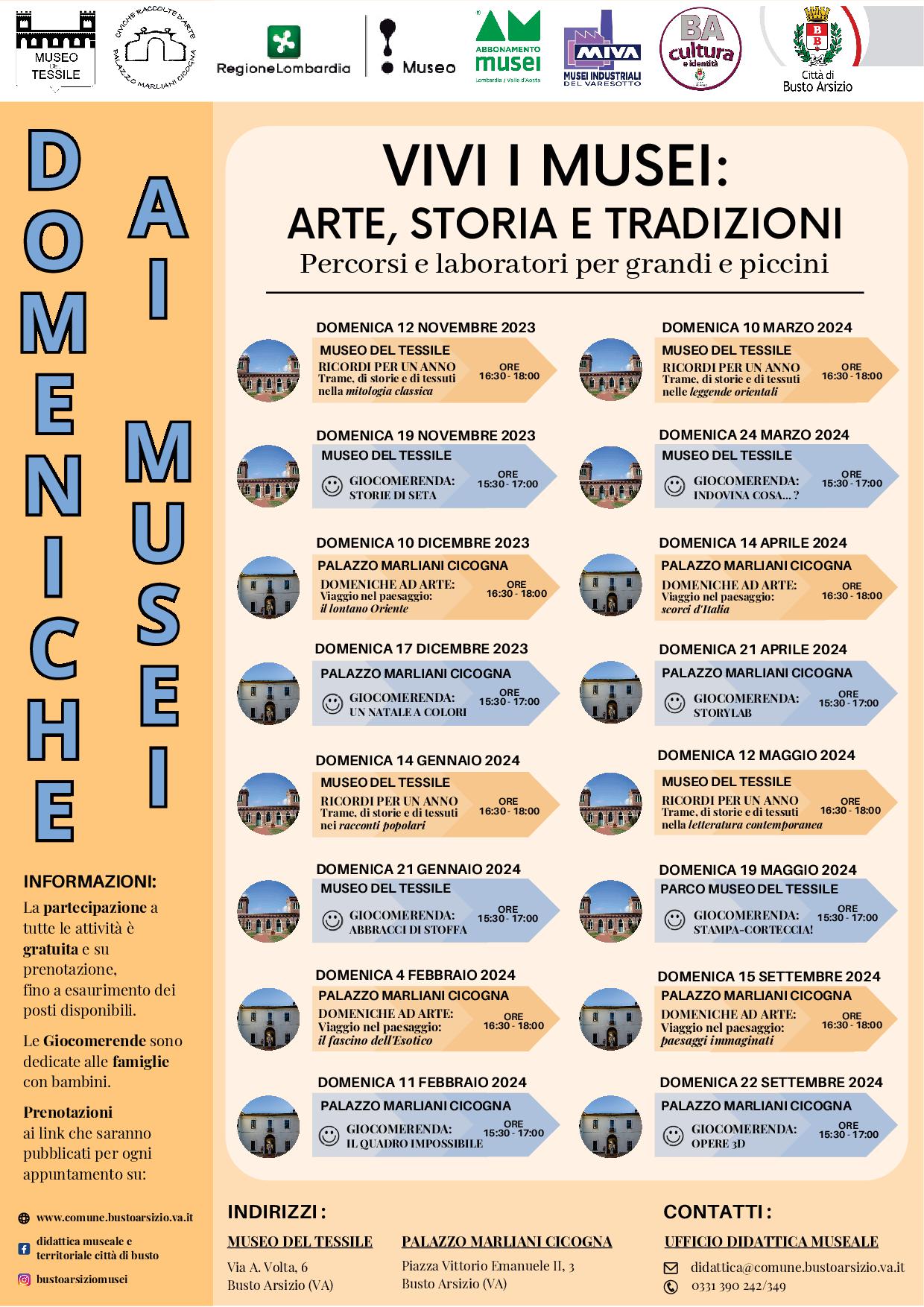 LOCANDINA DOMENICHE AI MUSEI
