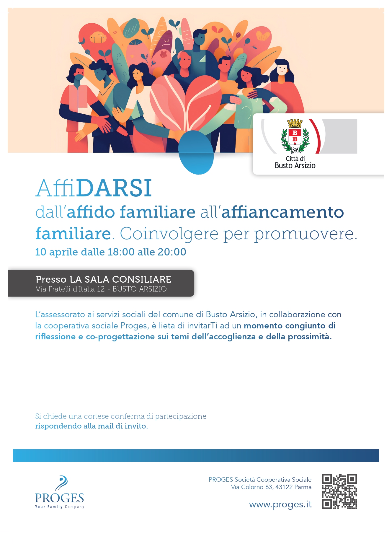 Locandina progetto Affido familiare